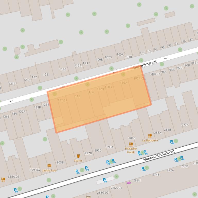 Kaart van postcodegebied 3021XW.