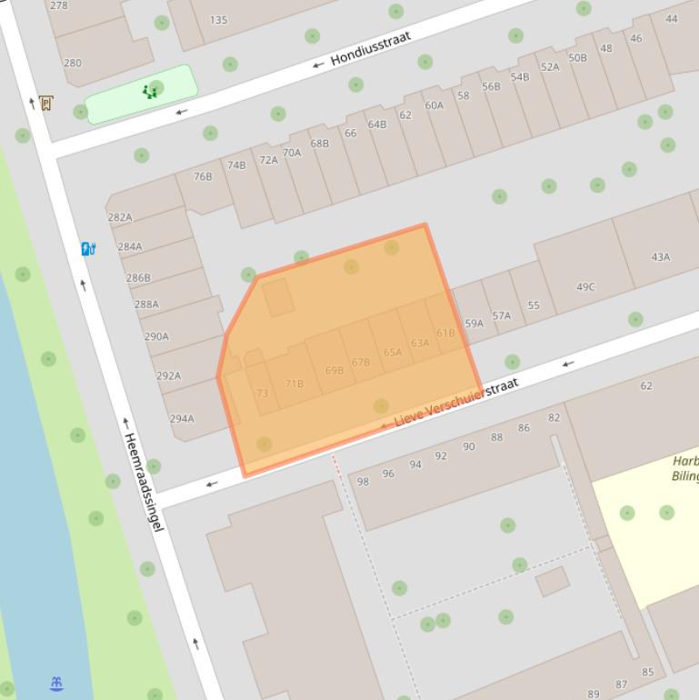 Kaart van postcodegebied 3021ZD.