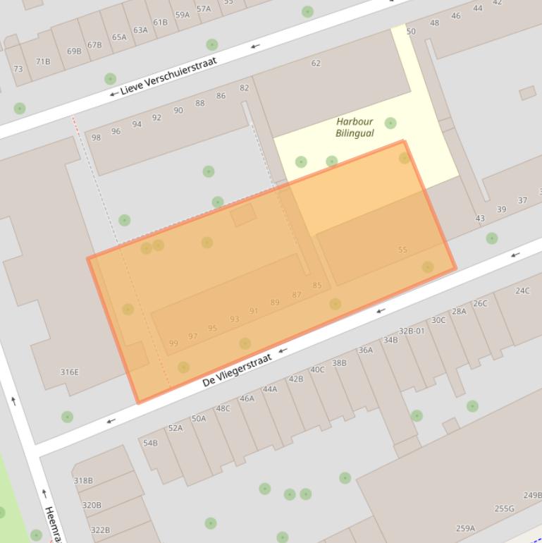 Kaart van postcodegebied 3021ZN.