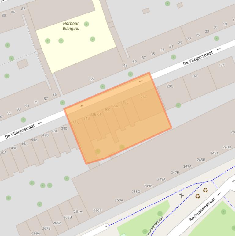 Kaart van postcodegebied 3021ZR.