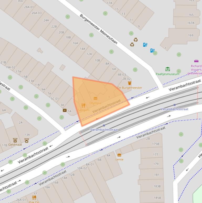 Kaart van postcodegebied 3022AA.