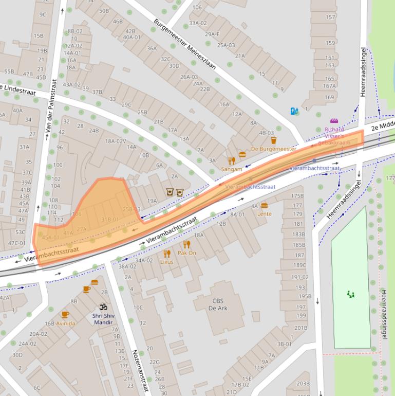Kaart van postcodegebied 3022AC.