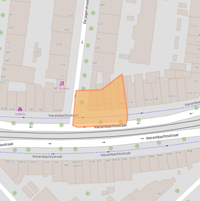 Kaart van postcodegebied 3022AE.