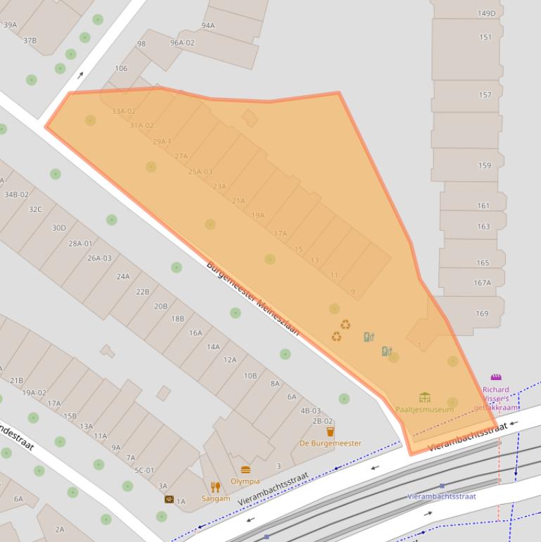 Kaart van postcodegebied 3022BA.