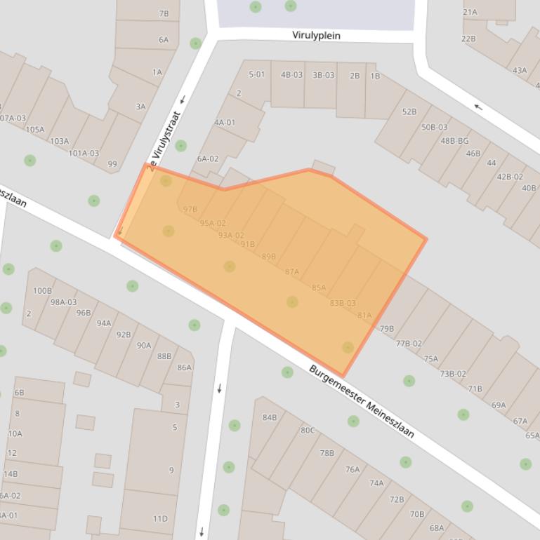 Kaart van postcodegebied 3022BD.