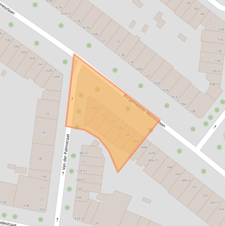 Kaart van postcodegebied 3022BL.