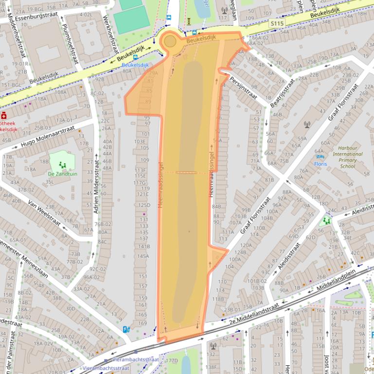 Kaart van postcodegebied 3022CA.