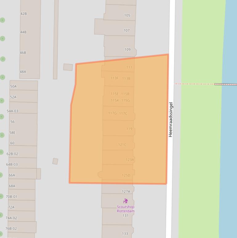 Kaart van postcodegebied 3022CC.