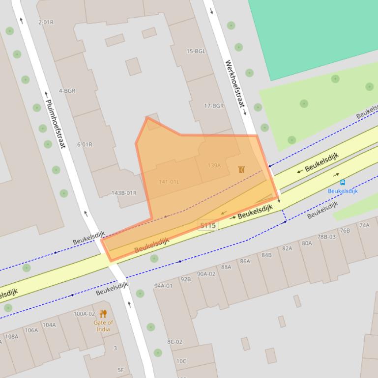 Kaart van postcodegebied 3022DA.