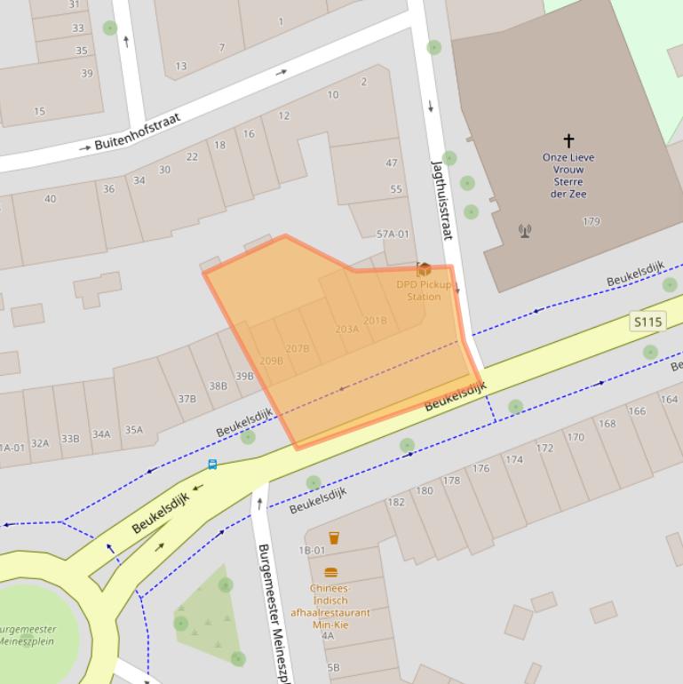 Kaart van postcodegebied 3022DH.