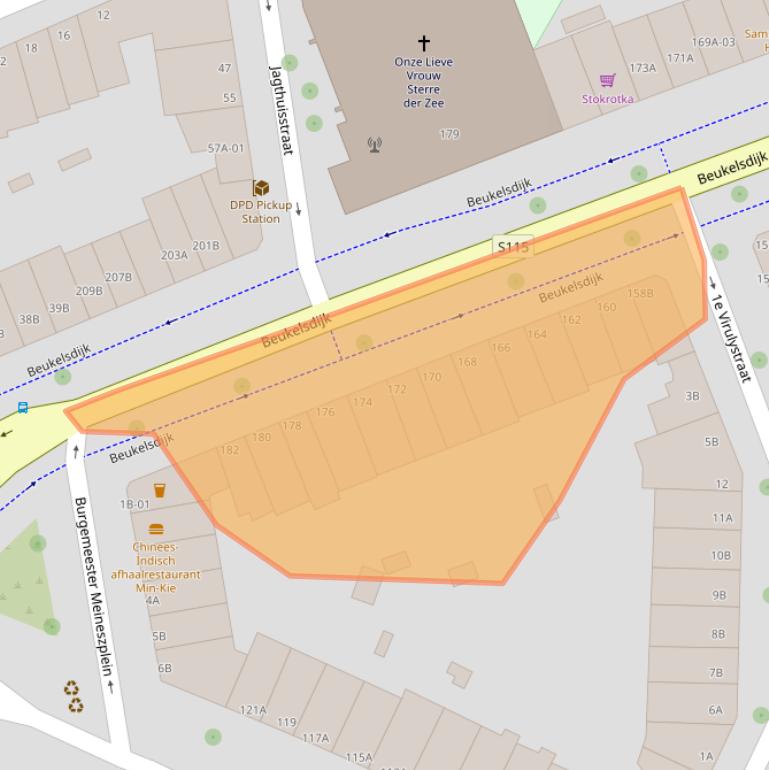 Kaart van postcodegebied 3022DN.