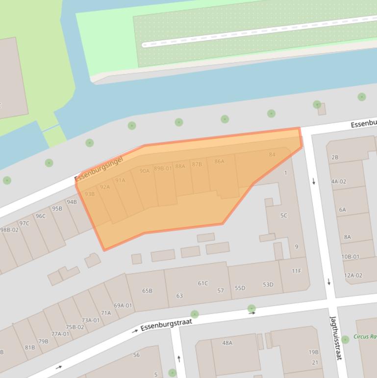 Kaart van postcodegebied 3022EE.