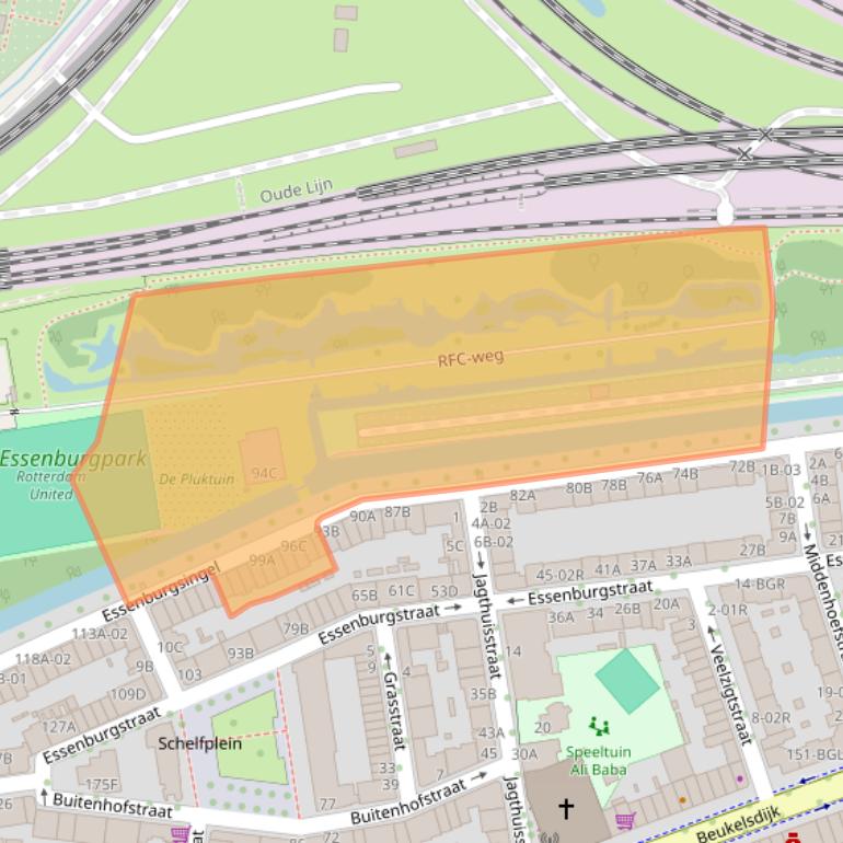 Kaart van postcodegebied 3022EG.