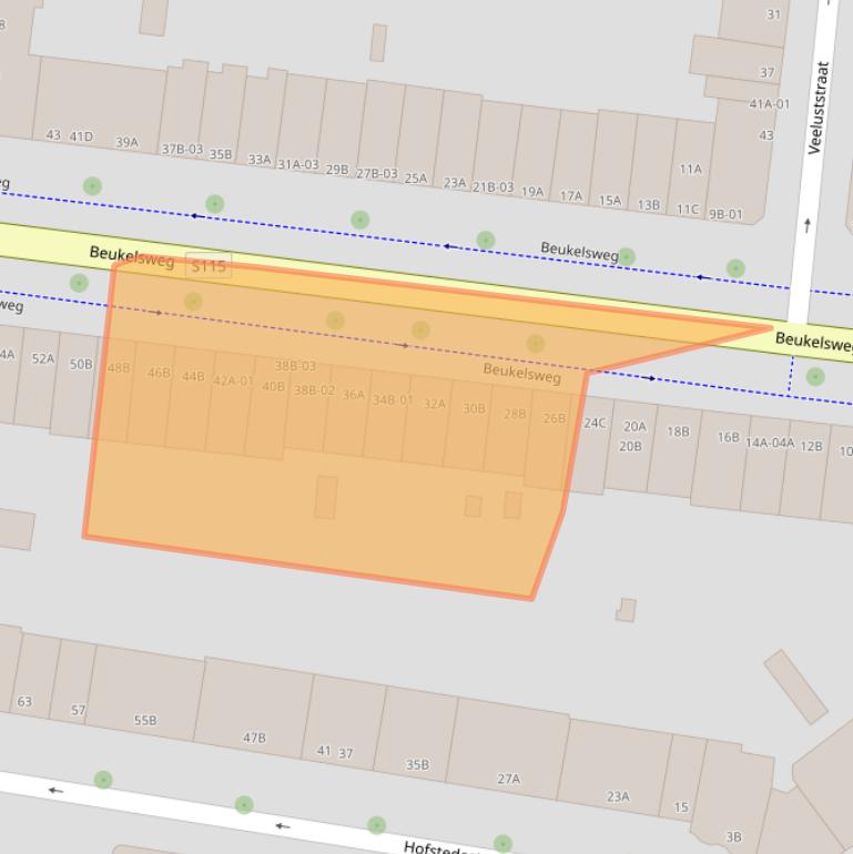 Kaart van postcodegebied 3022GJ.