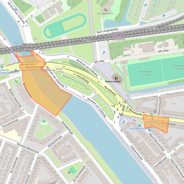 Kaart van postcodegebied 3022GM.
