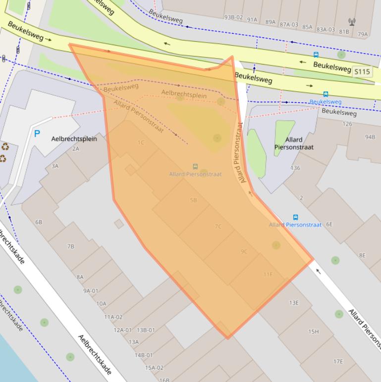 Kaart van postcodegebied 3022HA.