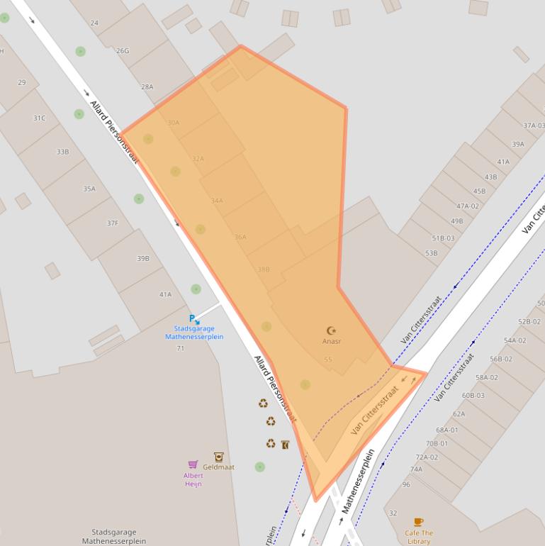 Kaart van postcodegebied 3022HJ.