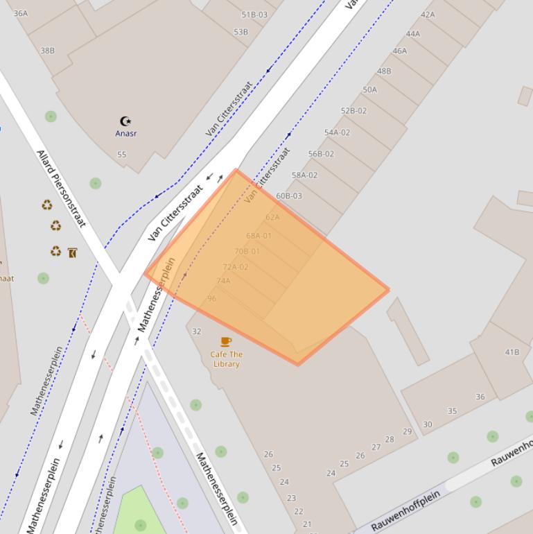 Kaart van postcodegebied 3022LM.