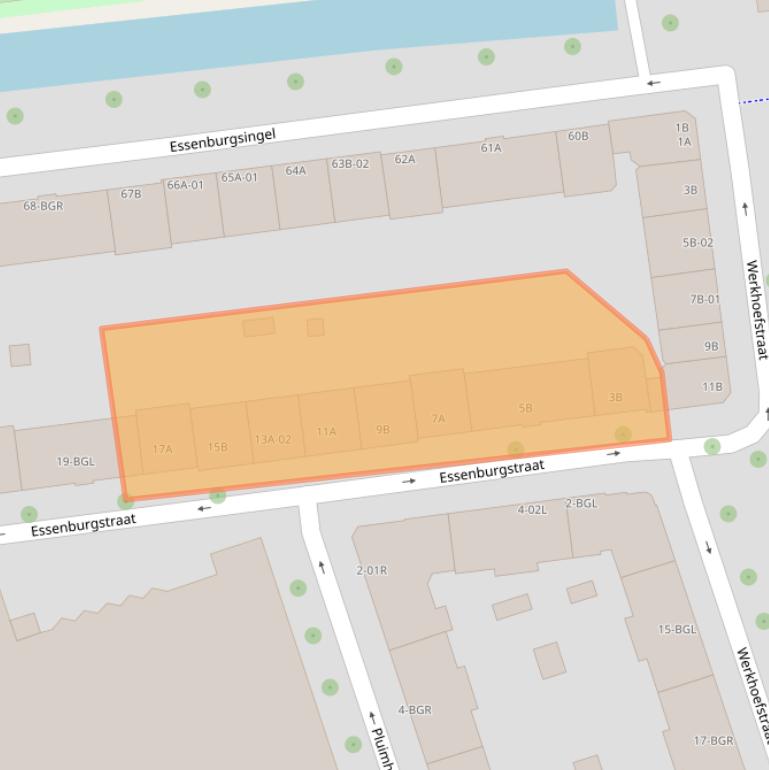Kaart van postcodegebied 3022MA.