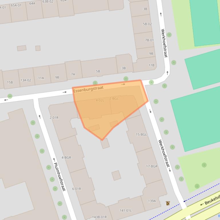 Kaart van postcodegebied 3022MK.