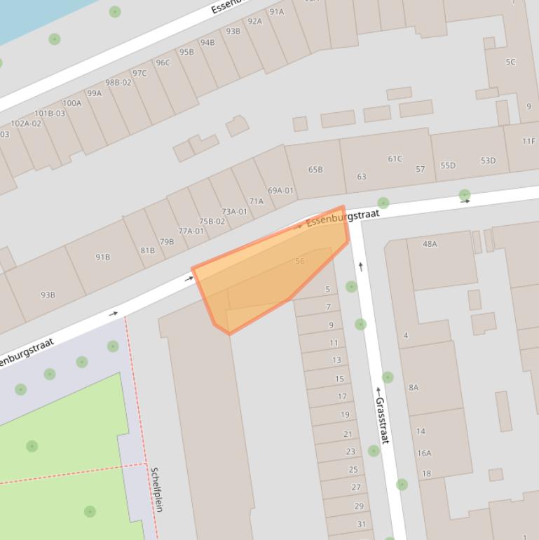 Kaart van postcodegebied 3022MR.