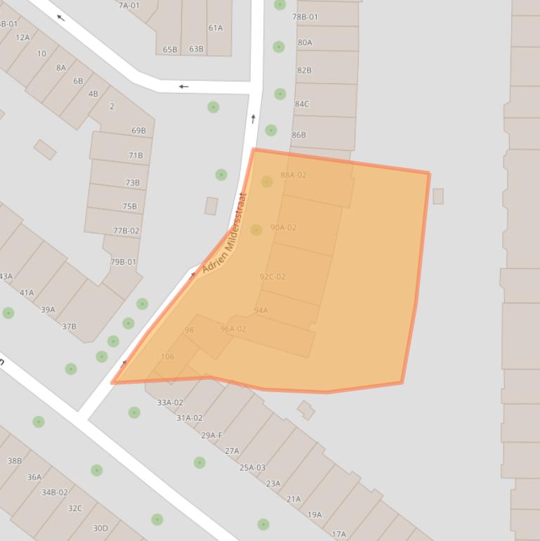 Kaart van postcodegebied 3022NL.