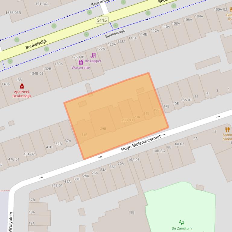 Kaart van postcodegebied 3022NN.