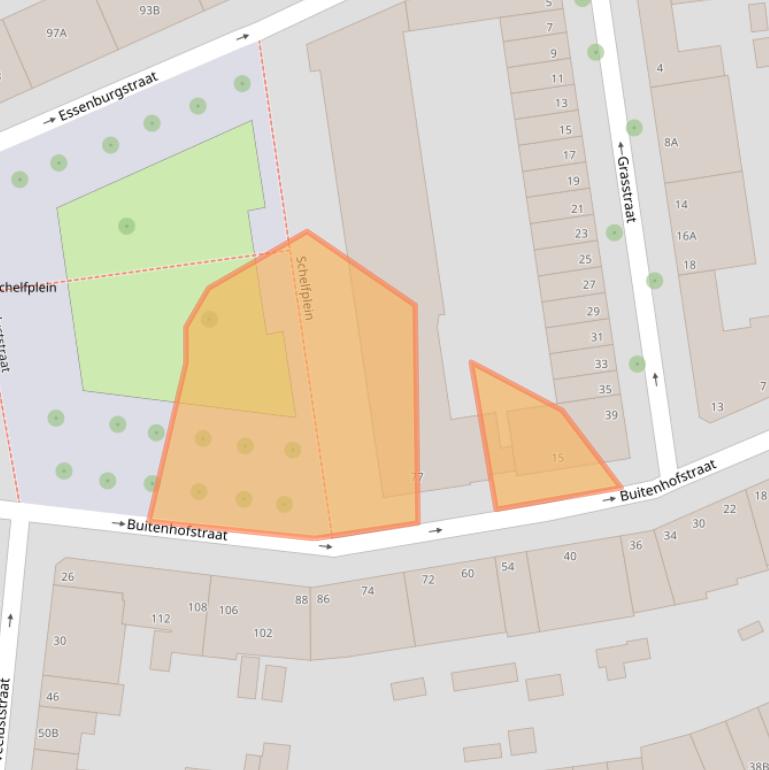 Kaart van postcodegebied 3022PB.