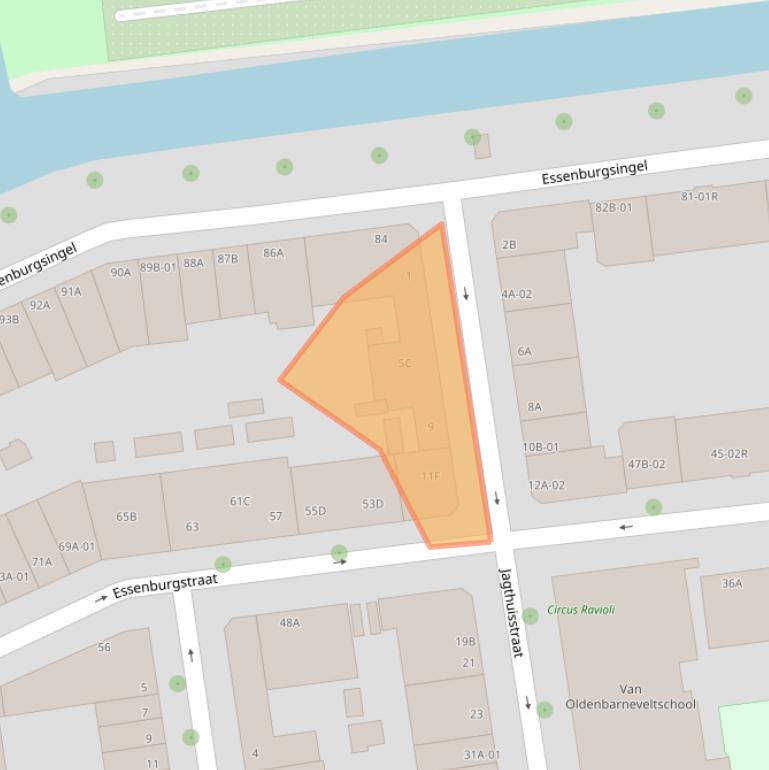 Kaart van postcodegebied 3022PM.