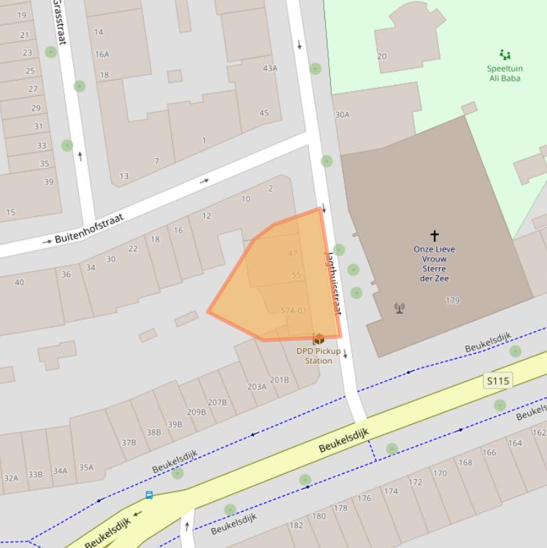 Kaart van postcodegebied 3022PP.