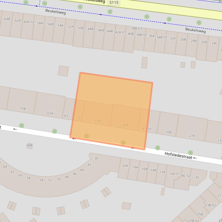Kaart van postcodegebied 3022RC.