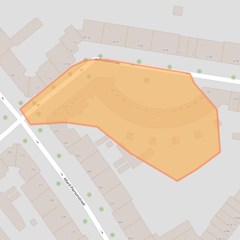 Kaart van postcodegebied 3022RG.