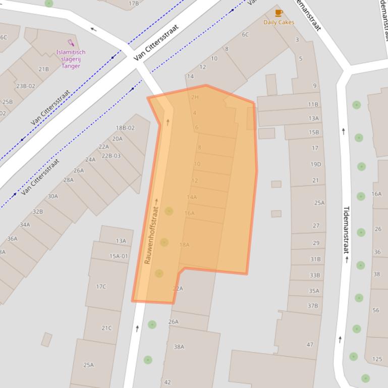 Kaart van postcodegebied 3022RN.