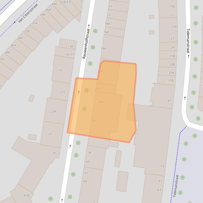 Kaart van postcodegebied 3022RP.