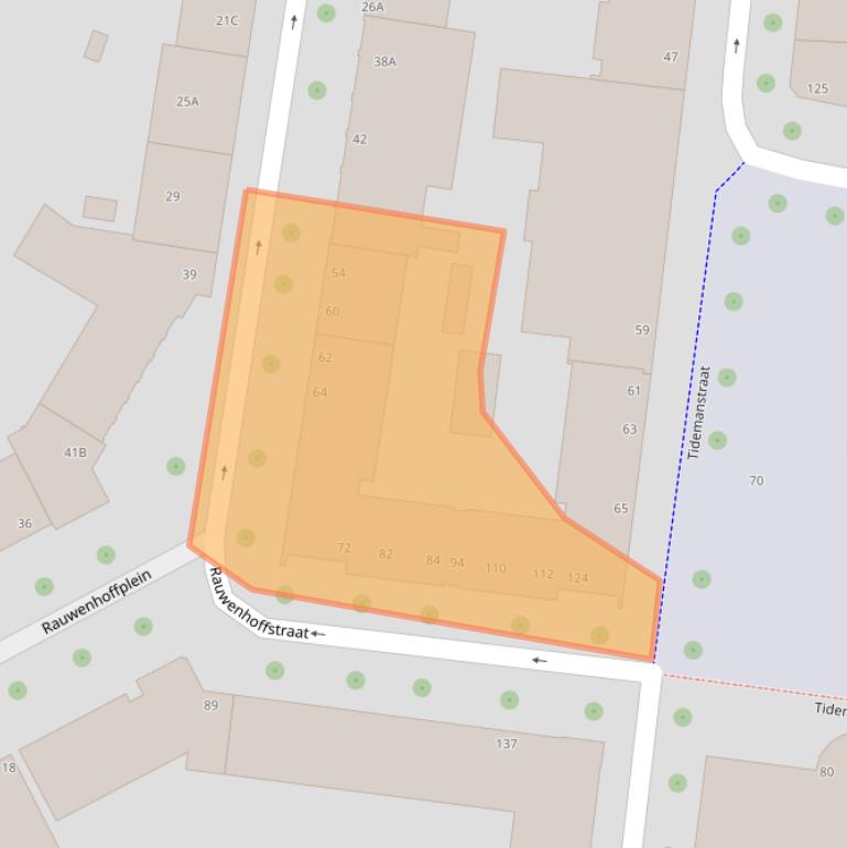 Kaart van postcodegebied 3022RR.