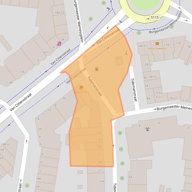 Kaart van postcodegebied 3022SB.