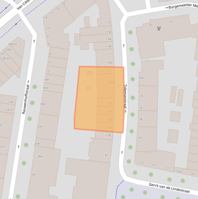 Kaart van postcodegebied 3022SC.