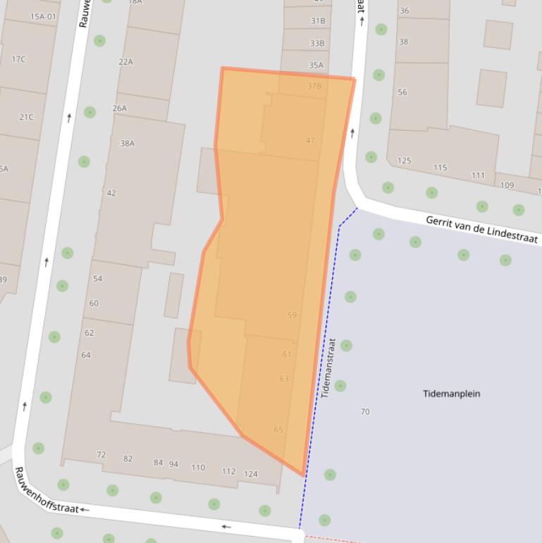 Kaart van postcodegebied 3022SE.