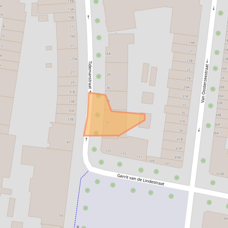 Kaart van postcodegebied 3022SK.