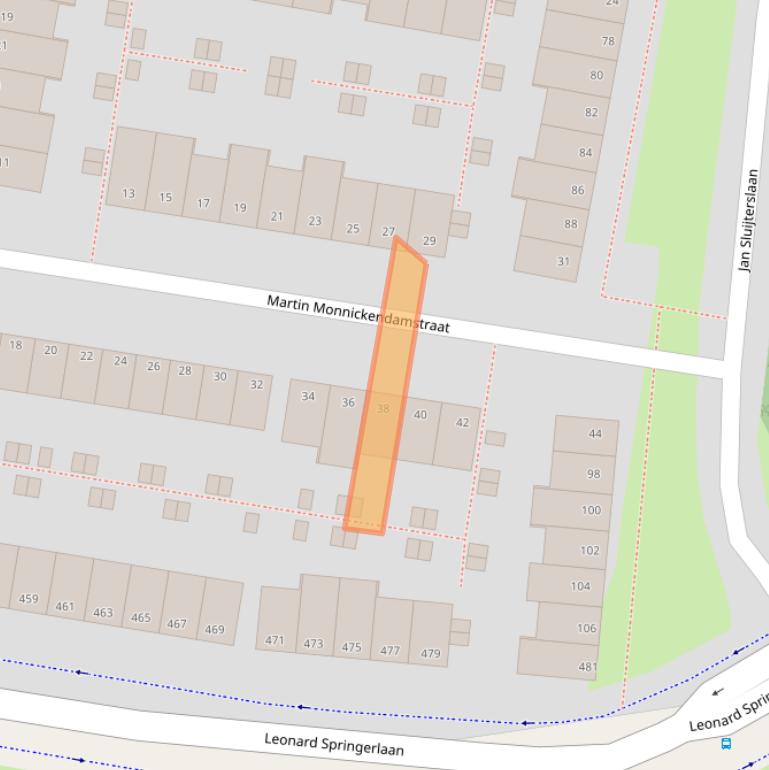 Kaart van postcodegebied 3022SN.