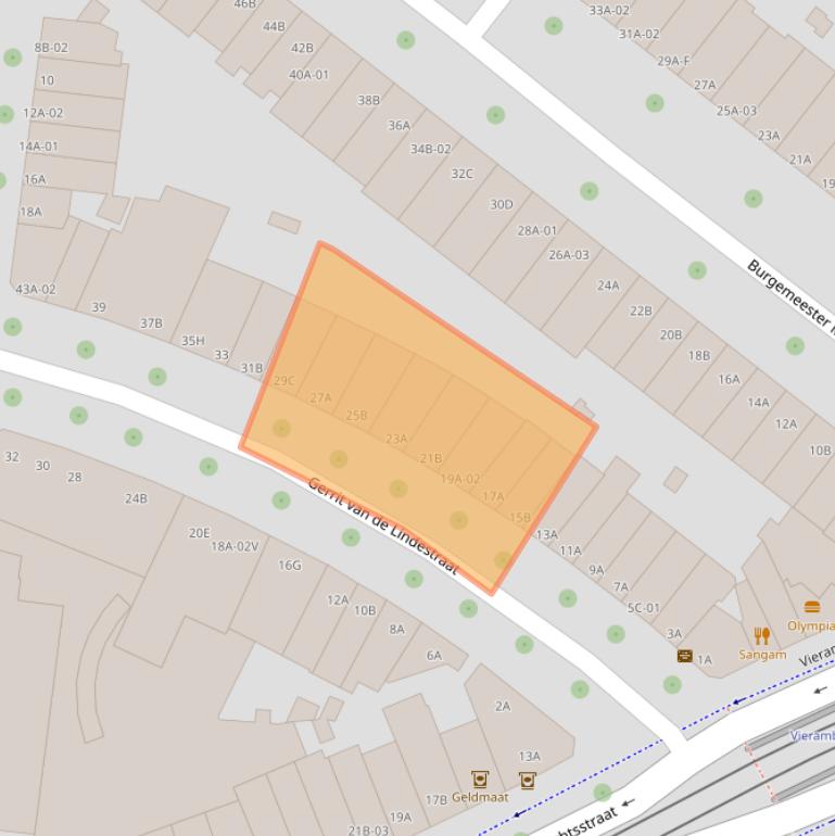 Kaart van postcodegebied 3022TB.