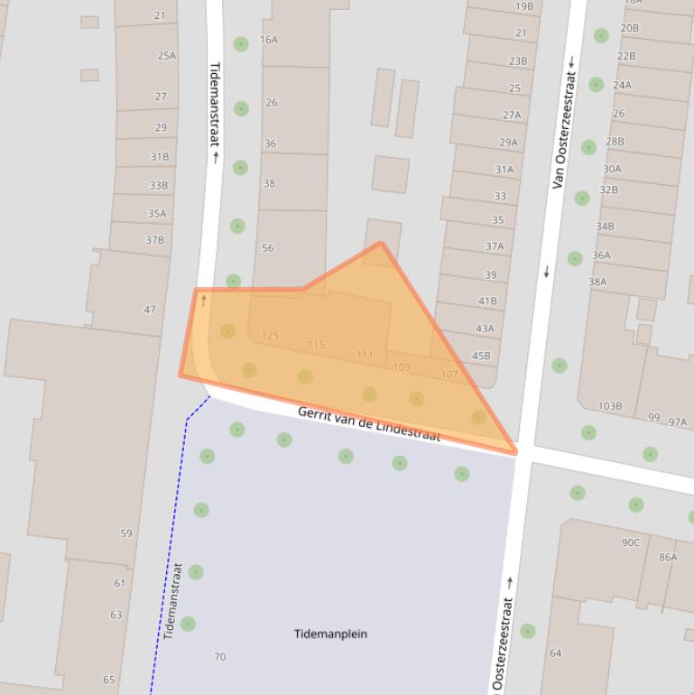 Kaart van postcodegebied 3022TJ.