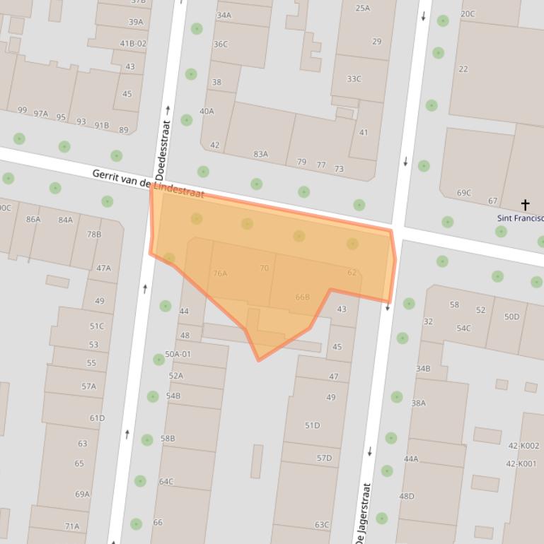 Kaart van postcodegebied 3022TP.