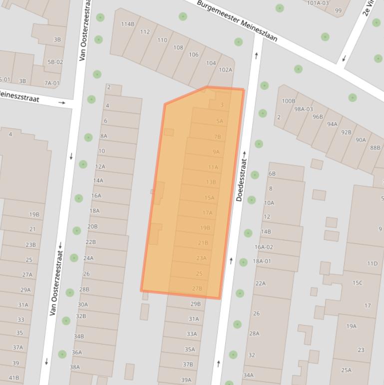 Kaart van postcodegebied 3022VA.