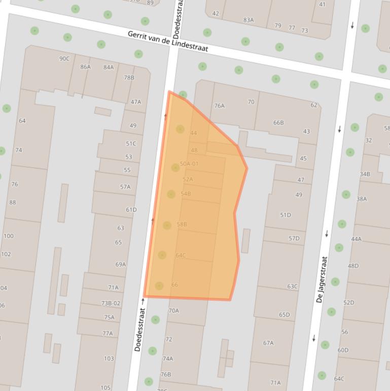 Kaart van postcodegebied 3022VH.