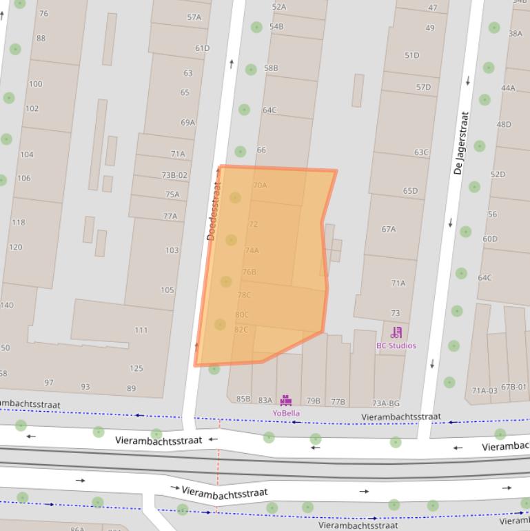 Kaart van postcodegebied 3022VJ.
