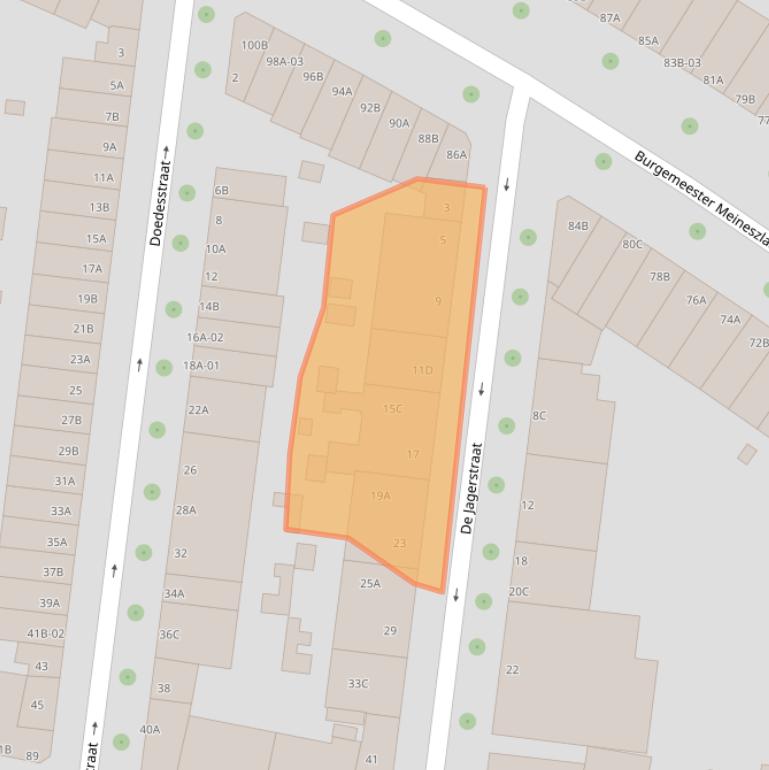 Kaart van postcodegebied 3022VK.