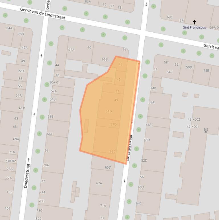 Kaart van postcodegebied 3022VM.