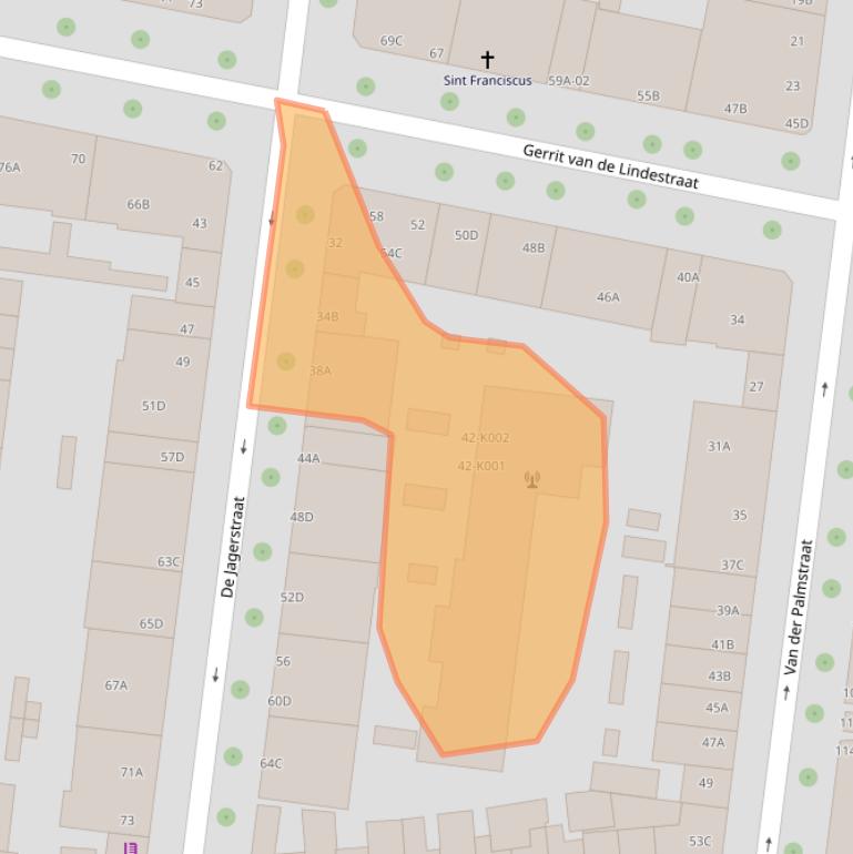 Kaart van postcodegebied 3022VR.