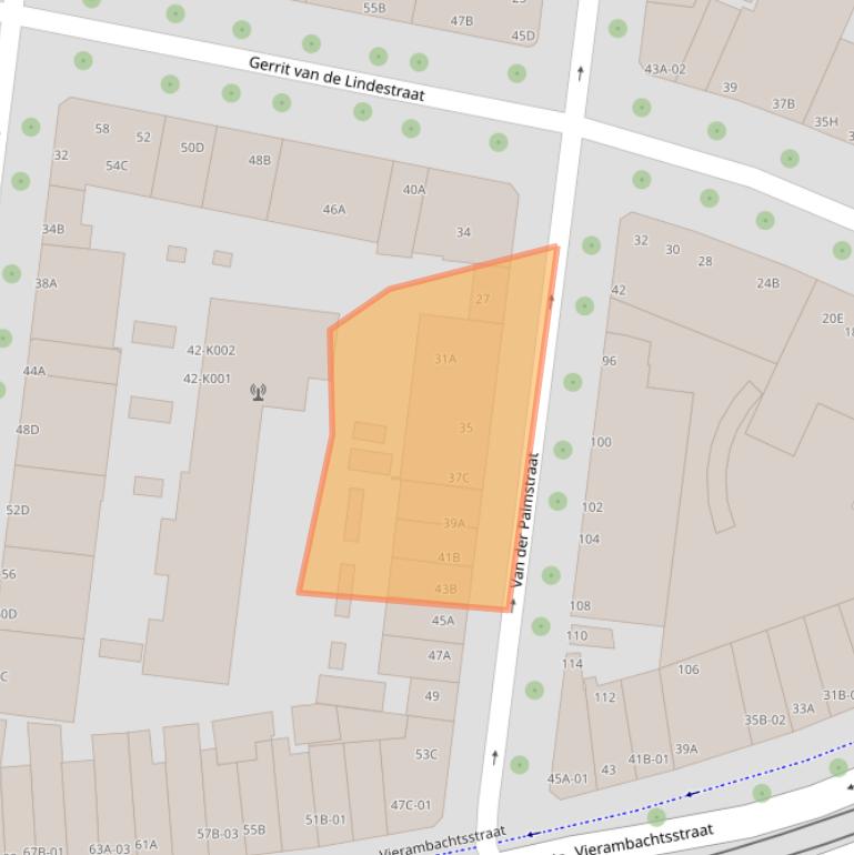 Kaart van postcodegebied 3022VV.